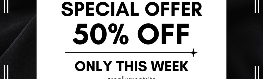 White Black Simple Creative Special Offer Banner